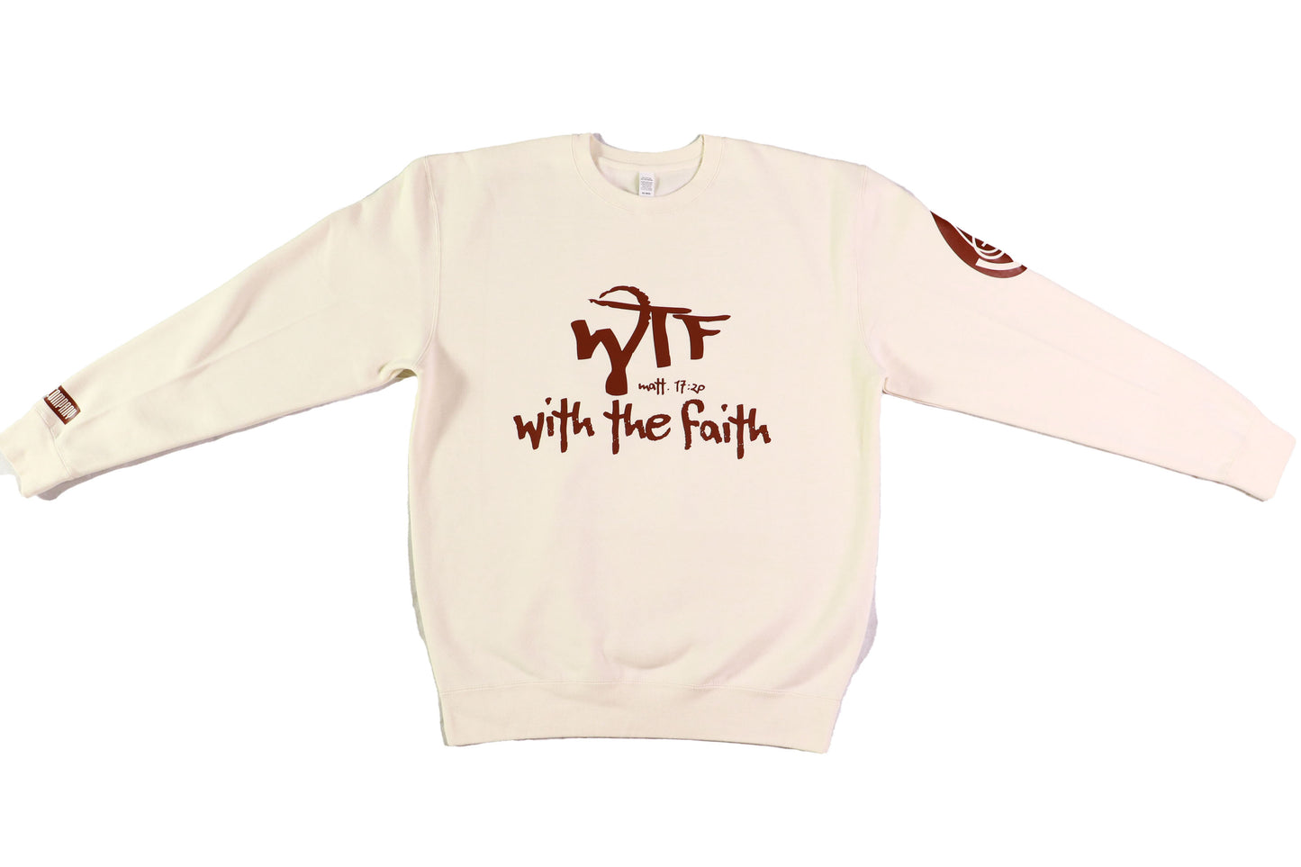 With The Faith Neutral Chocolate Crewneck Sweatshirt