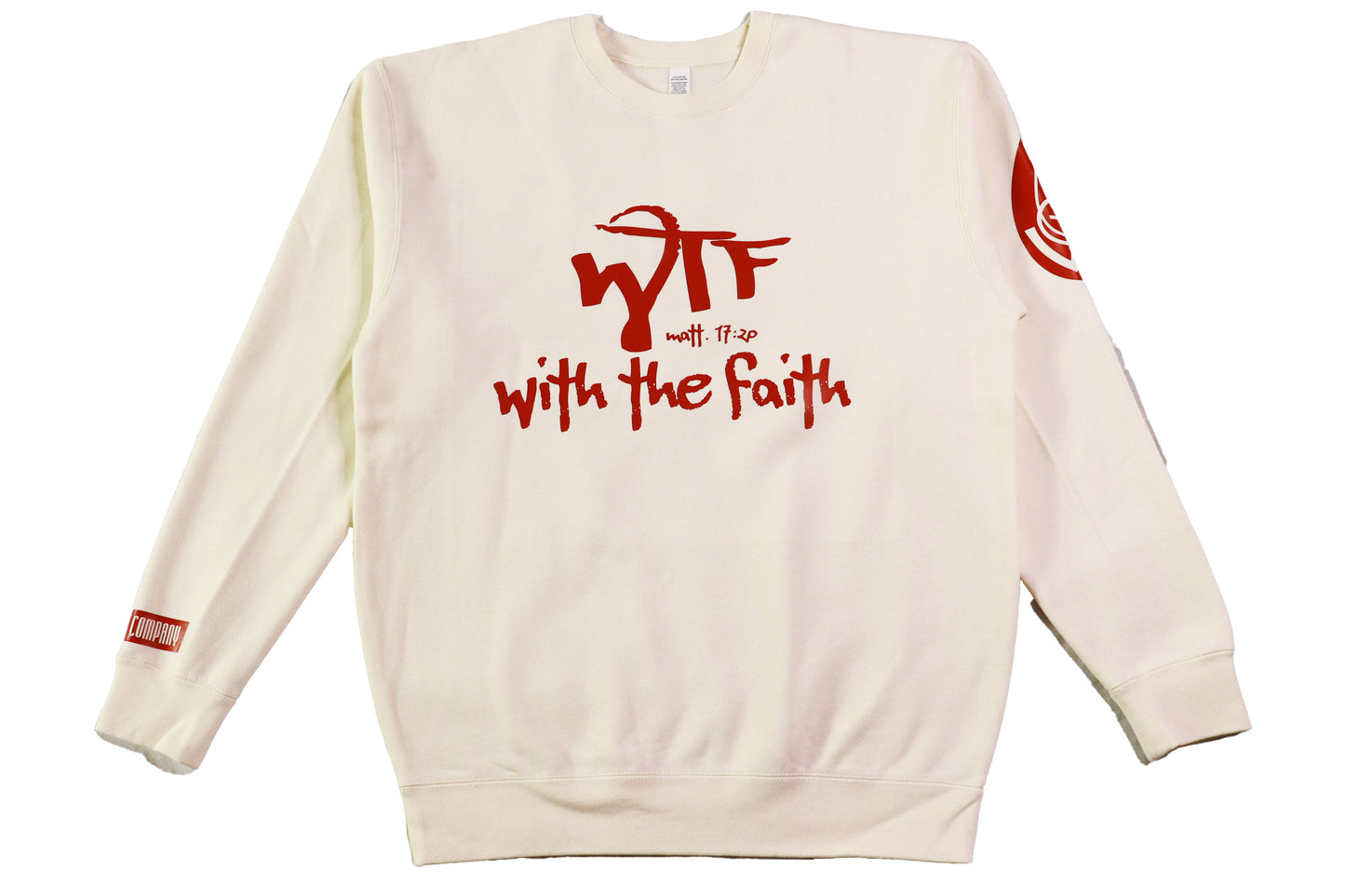 With The Faith Nude Rustic Crewneck Sweatshirt