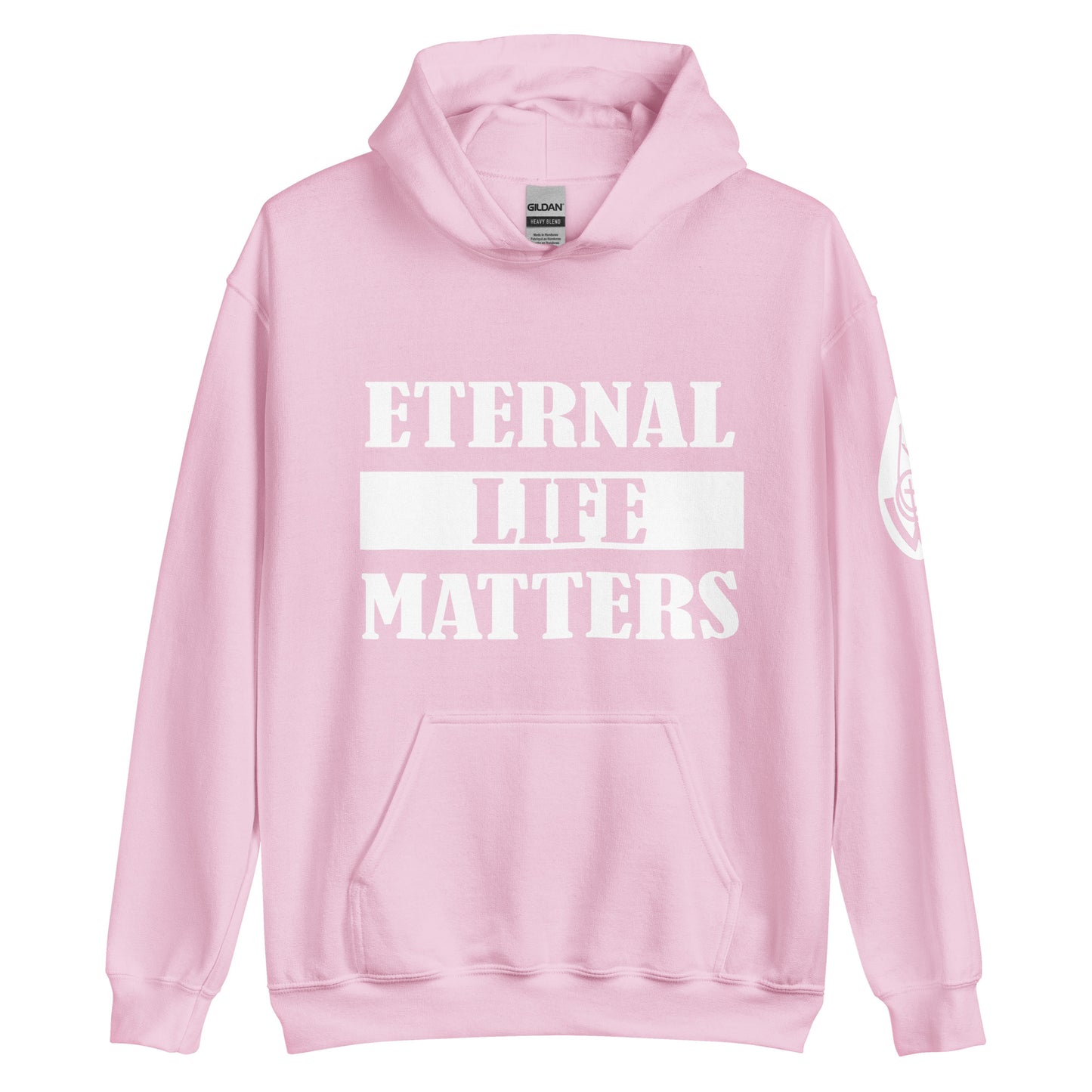 Eternal Life Matters Pull Over Hoodie w/ White Lettering