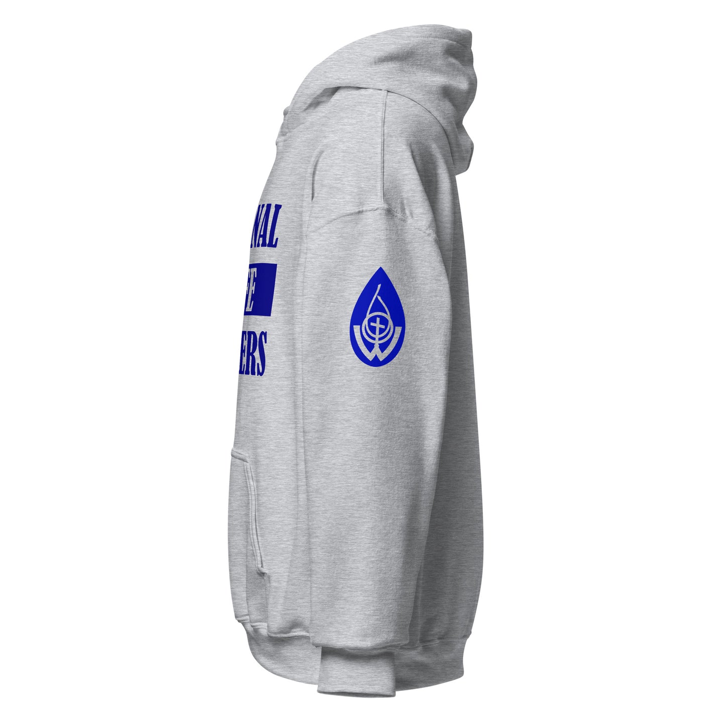 Eternal Life Matters Pull Over Hoodie w/ Navy Blue Lettering