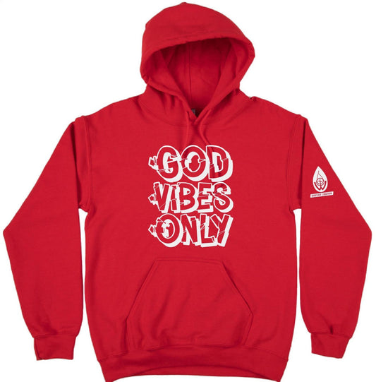 God Vibes Only Pull Over Hoodie w/ White Lettering